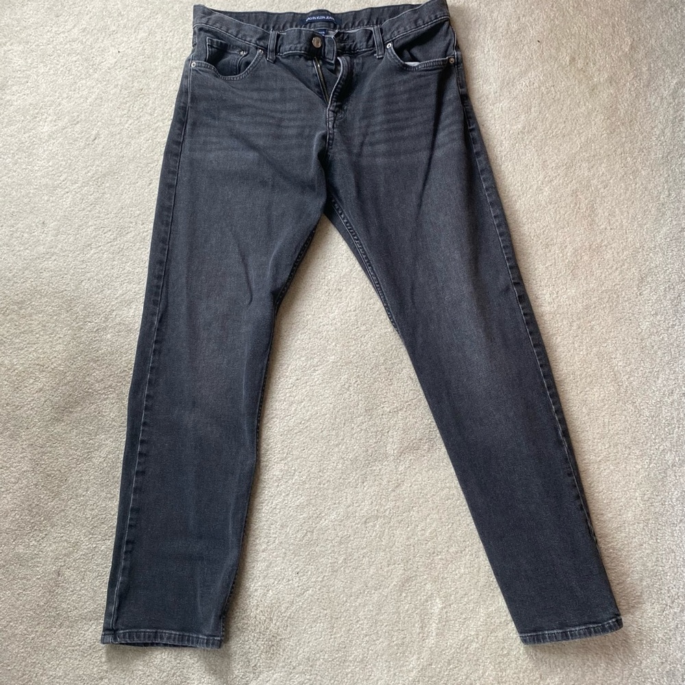 Calvin Klein Pants Mens 34 x32 Black Denim Jeans Straight Leg CKJ035